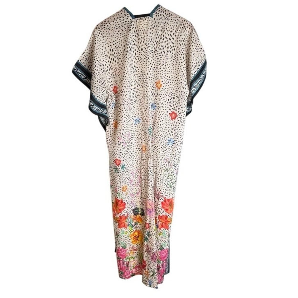 Maeve Anthropologie Women Floral Dot Print Kimono Duster OS Boho Vacation NWT - Picture 9 of 9